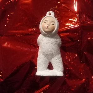 Kissing Snowbaby Holiday Ornament